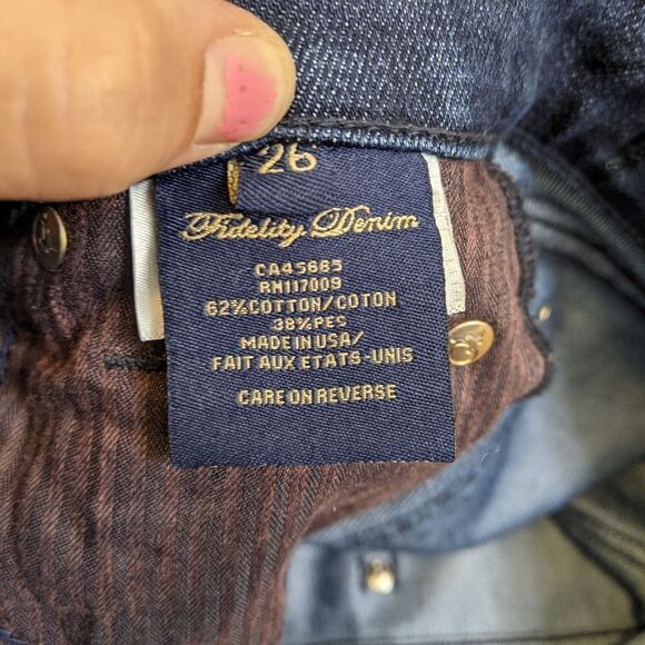 FIDELITY belladonna Flare Leg rhinestone blue jean denim - Picture 7 of 8